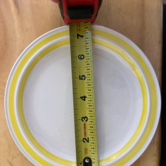 Set of 9 Vintage - 1546 Yellow Hand Painted Lunastone - Korea - Picture 15 of 16